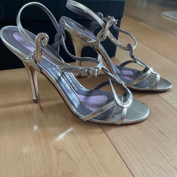 Anya Hindmarch Shoes Cinderella Feet Anya Hindmarch Silver Nicolette Sandal Poshmark